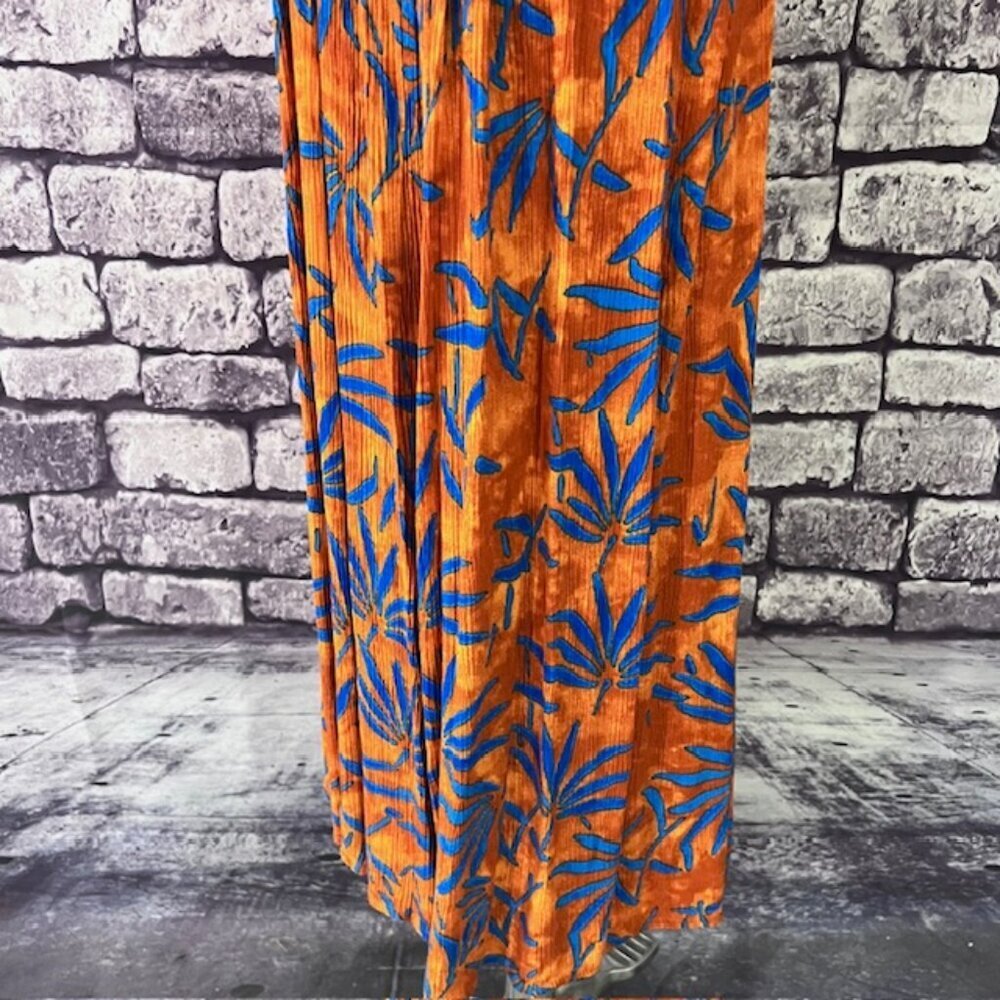 Mirror Image Orange & Blue Scoop Neck Dress/Cover Up Size L - Picture 5 of 10